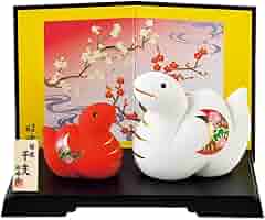 Amazon.co.jp: 昭峰 2025年 干支 巳年 蛇 開運 紅白の巳 親子(小